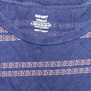 Old Navy Dark Blue Patterned Tee